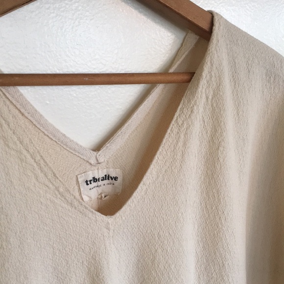 TRIBE ALIVE Beautiful Cotton Poncho Cape India OS - Picture 3 of 6